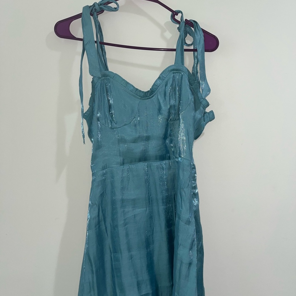 Shiny blue mermaidcore dress